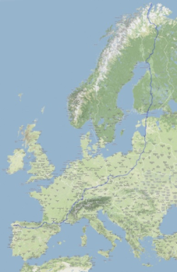 O traxecto completo a través de Europa