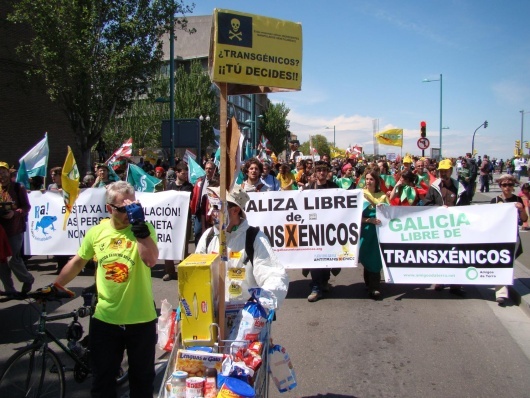 Marcha contra os transxénicos